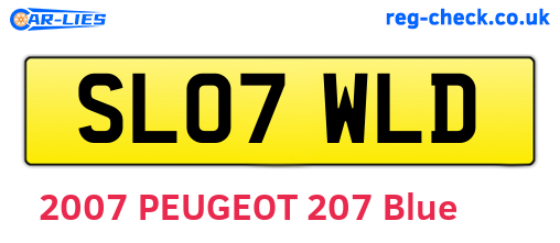 SL07WLD are the vehicle registration plates.