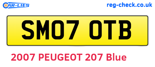 SM07OTB are the vehicle registration plates.