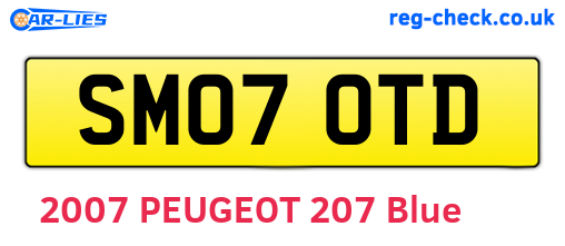 SM07OTD are the vehicle registration plates.