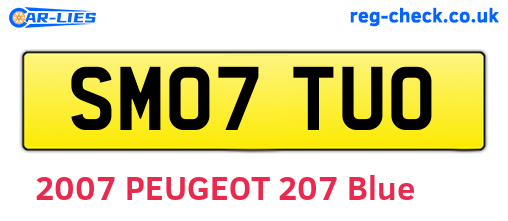 SM07TUO are the vehicle registration plates.