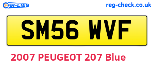 SM56WVF are the vehicle registration plates.