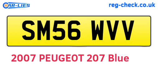 SM56WVV are the vehicle registration plates.