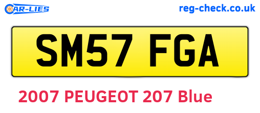 SM57FGA are the vehicle registration plates.