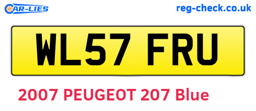 WL57FRU are the vehicle registration plates.