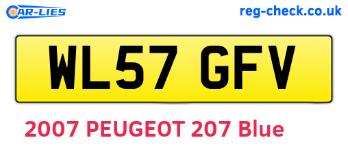 WL57GFV are the vehicle registration plates.