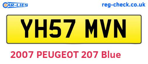 YH57MVN are the vehicle registration plates.