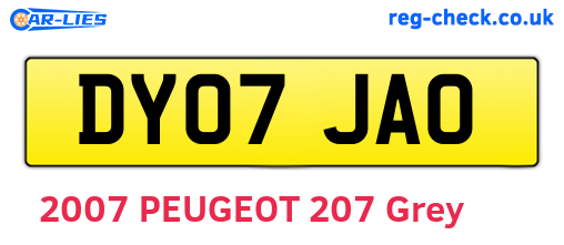 DY07JAO are the vehicle registration plates.