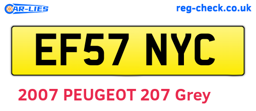 EF57NYC are the vehicle registration plates.