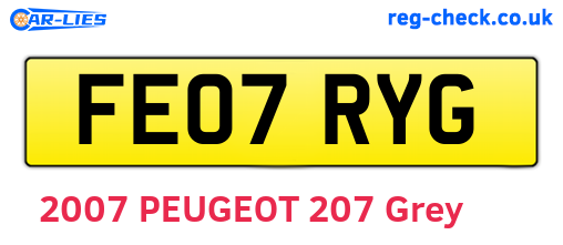 FE07RYG are the vehicle registration plates.
