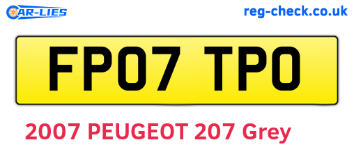 FP07TPO are the vehicle registration plates.