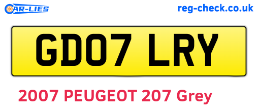 GD07LRY are the vehicle registration plates.