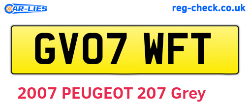GV07WFT are the vehicle registration plates.