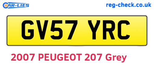 GV57YRC are the vehicle registration plates.