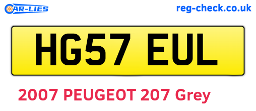 HG57EUL are the vehicle registration plates.