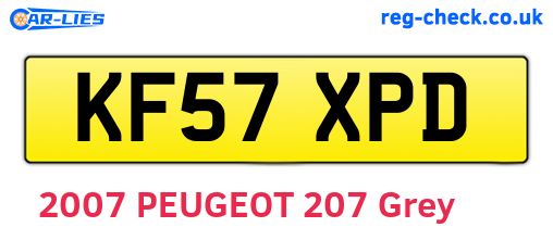 KF57XPD are the vehicle registration plates.