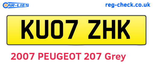 KU07ZHK are the vehicle registration plates.
