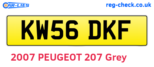 KW56DKF are the vehicle registration plates.