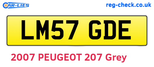 LM57GDE are the vehicle registration plates.