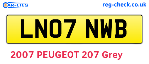 LN07NWB are the vehicle registration plates.