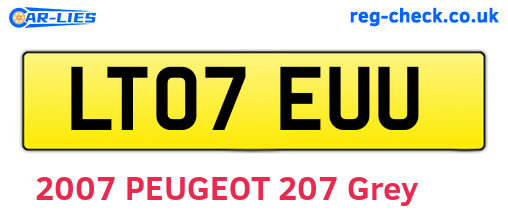 LT07EUU are the vehicle registration plates.
