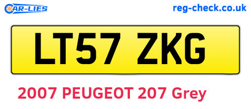 LT57ZKG are the vehicle registration plates.