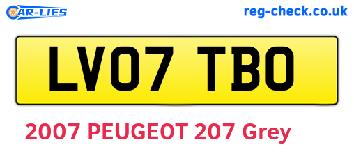 LV07TBO are the vehicle registration plates.