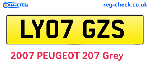 LY07GZS are the vehicle registration plates.