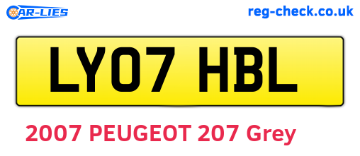 LY07HBL are the vehicle registration plates.
