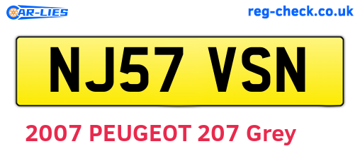 NJ57VSN are the vehicle registration plates.