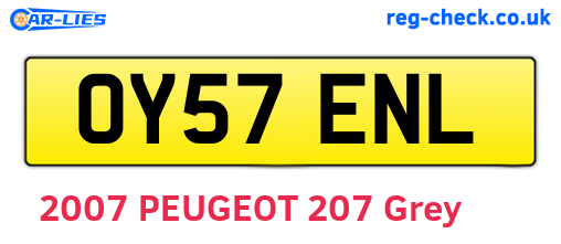 OY57ENL are the vehicle registration plates.