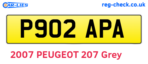 P902APA are the vehicle registration plates.