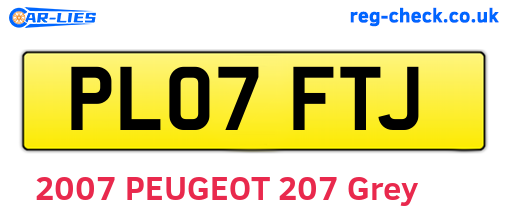 PL07FTJ are the vehicle registration plates.