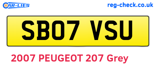 SB07VSU are the vehicle registration plates.