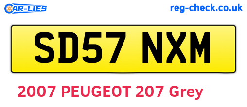 SD57NXM are the vehicle registration plates.