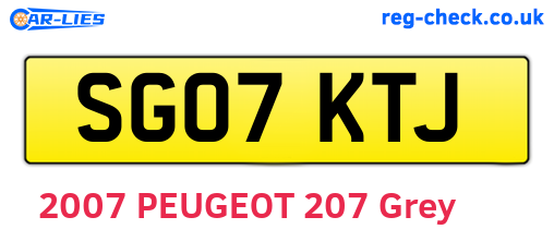 SG07KTJ are the vehicle registration plates.