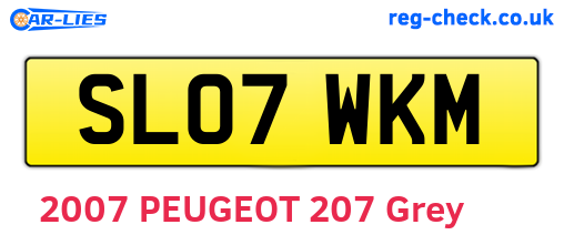 SL07WKM are the vehicle registration plates.