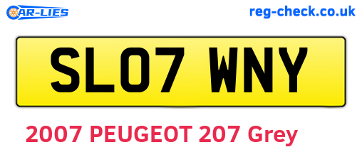 SL07WNY are the vehicle registration plates.