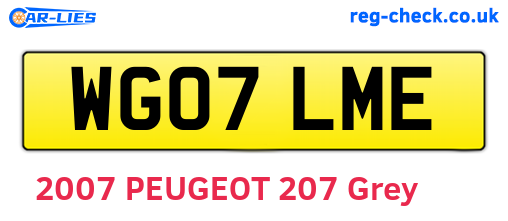 WG07LME are the vehicle registration plates.