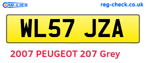 WL57JZA are the vehicle registration plates.