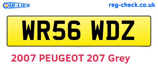 WR56WDZ are the vehicle registration plates.