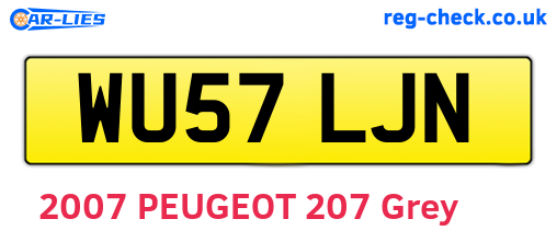 WU57LJN are the vehicle registration plates.