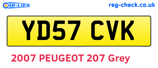 YD57CVK are the vehicle registration plates.