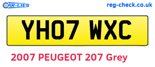 YH07WXC are the vehicle registration plates.