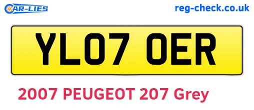 YL07OER are the vehicle registration plates.