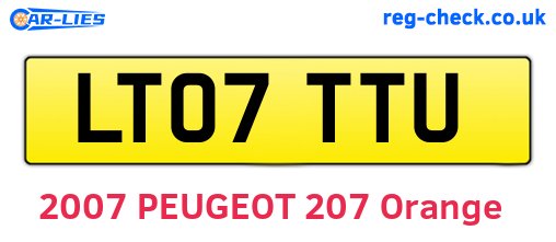 LT07TTU are the vehicle registration plates.