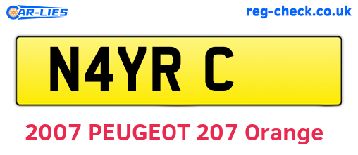 N4YRC are the vehicle registration plates.
