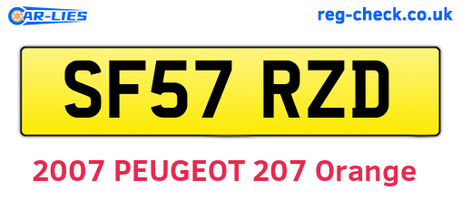SF57RZD are the vehicle registration plates.