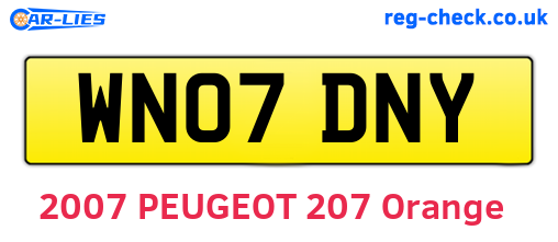 WN07DNY are the vehicle registration plates.