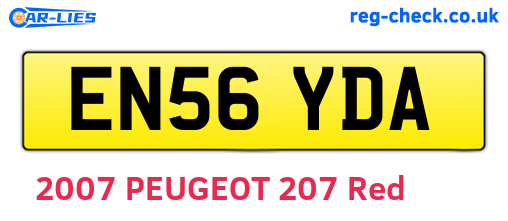 EN56YDA are the vehicle registration plates.