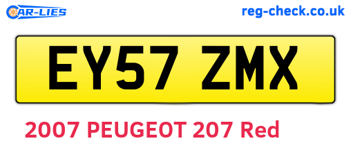 EY57ZMX are the vehicle registration plates.